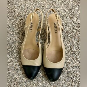 VANELi Block Toe Low Slingback Heel, size 6.5